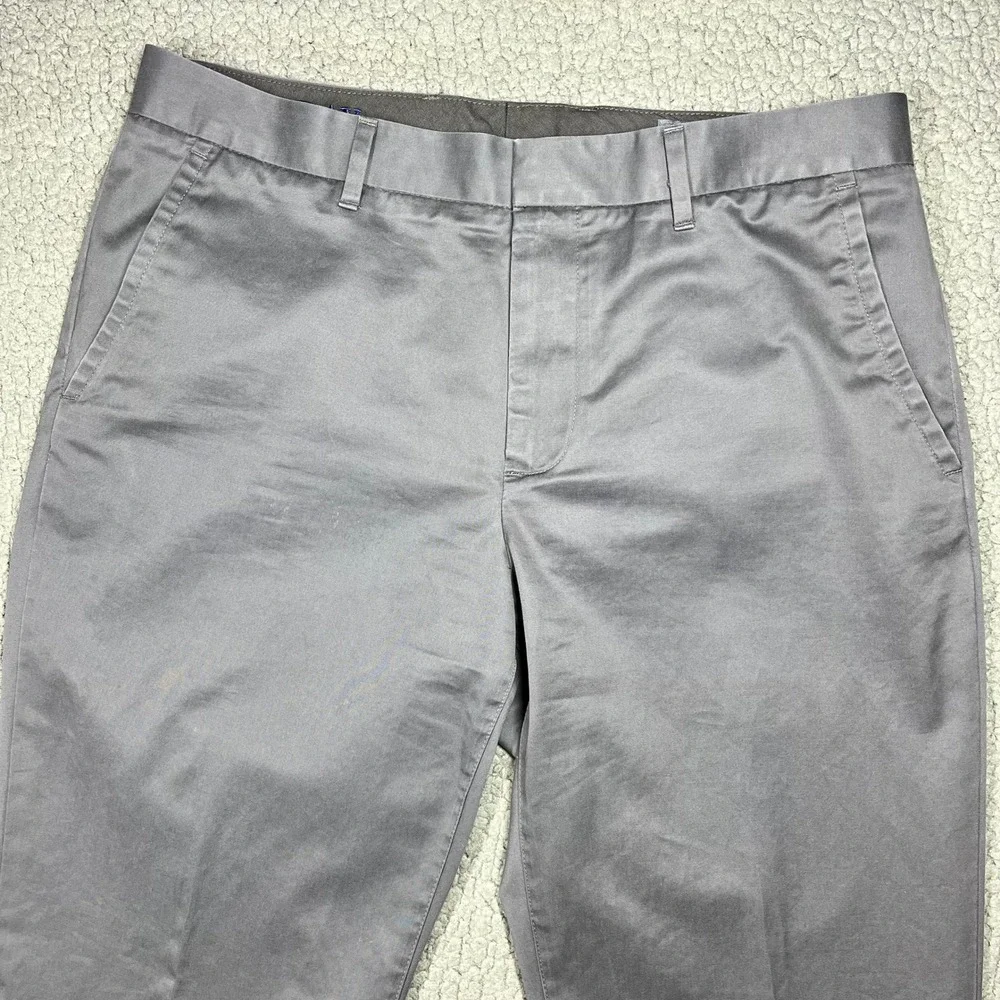 Bonobos Friday Weekday Warrior Straight Leg Chino Dress Pants Grey Mens 33